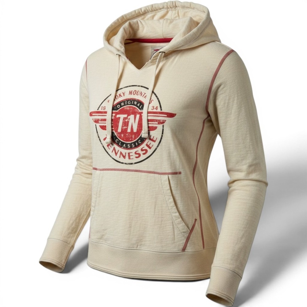 Premium 51‎ Smoky Mountains Tennessee Graphic Hoodie Red Pics for Size Retro